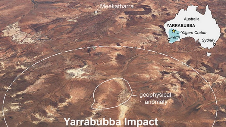 محل برخورد این سیارک با زمین در منطقه یارابوبا در غرب استرالیا 
