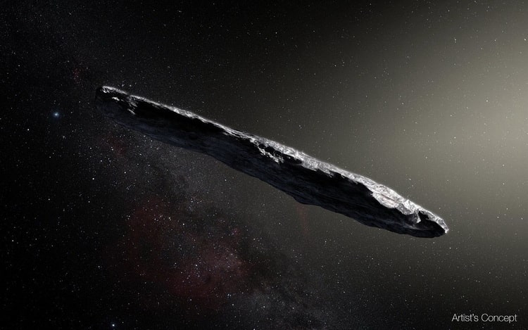 تصویری هنری از سیارک اوموآموآ
