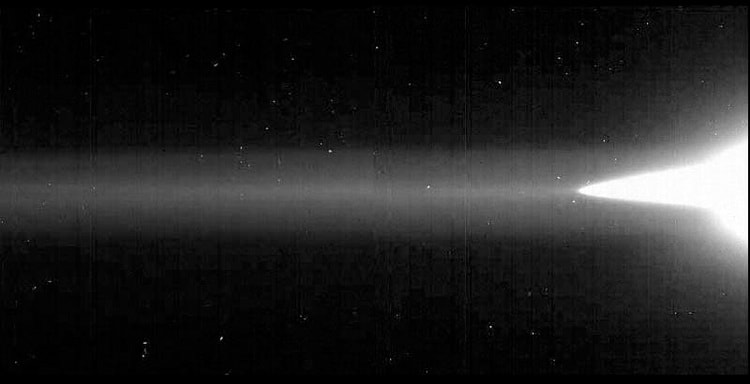 تصویر گرفته شده از سیستم حلقه‌های ژوپیتر (گاسامر) صبت شده توسط فضاپیمای گالیله