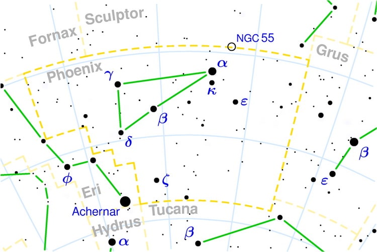 صورت فلکی سیمرغ (Phoenix constellation)