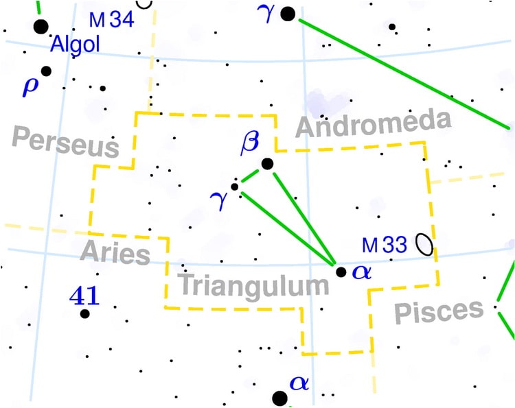 صورت فلکی سه‌سو (Triangulum constellation)