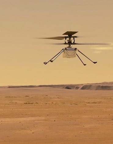 پرواز هلیکوپتر نبوغ در آسمان مریخ 