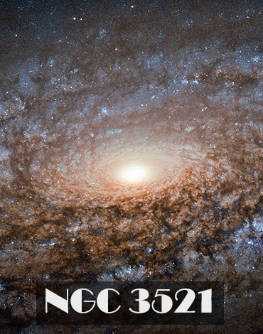 کهکشان کُرکی NGC 3521 در صورت فلکی اسد