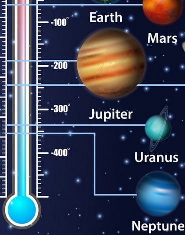متوسط دمای سیارات منظومه شمسی چقدر است؟