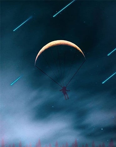 طنز نجومی: فرود با چتر نجات ماه