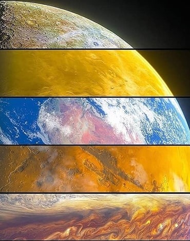 منظومه شمسی به صورت اسلایس