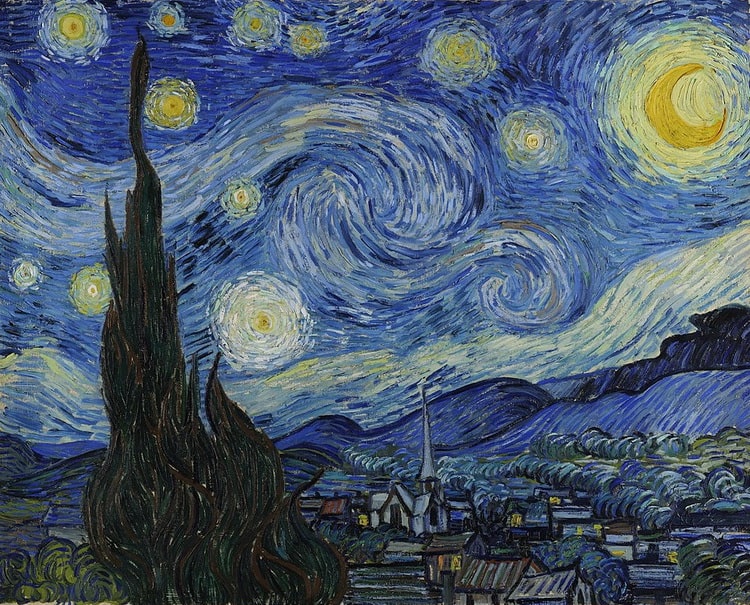 نقاشی معروف «شب پرستاره» اثر ون‌سان ونگوگ