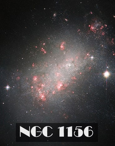 کهکشان NGC 1156 ملقب به شکوفه‌های گیلاس