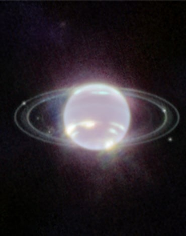 حلقه‌ها و قمرهای سیاره نپتون از نگاه جیمز وب