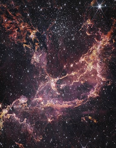 NGC 346 منطقه‌ای ستاره‌زا در ابر ماژلانی کوچک