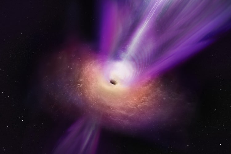 تصویری هنری از سیاهچاله مسیه ۸۷