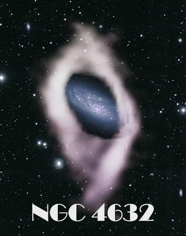کهکشان NGC 4632 با حلقه قطبی پنهان