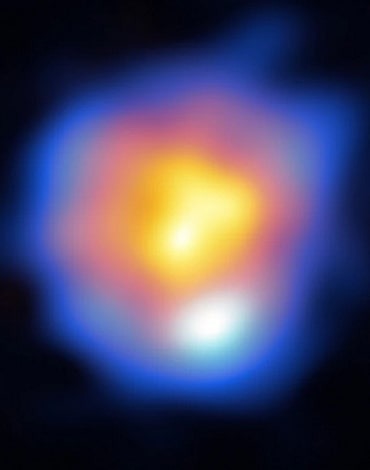 واضح‌ترین تصویر ثبت شده  از آر خرگوش (R Leporis) توسط تلسکوپ رادیویی آلما